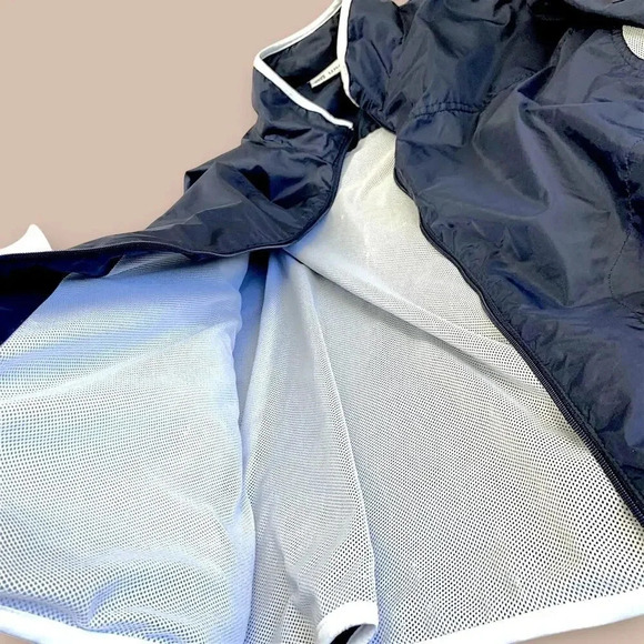 Wilson Lightweight Golf Winbreaker Rain Jacket Zip Up Size XL Navy White Lined - Picture 9 of 12